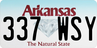 AR license plate 337WSY