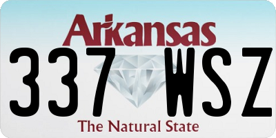 AR license plate 337WSZ