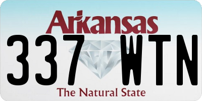 AR license plate 337WTN