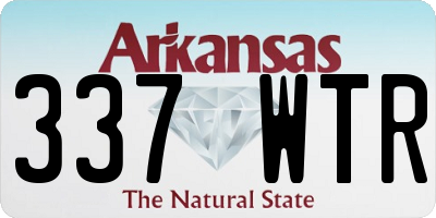 AR license plate 337WTR