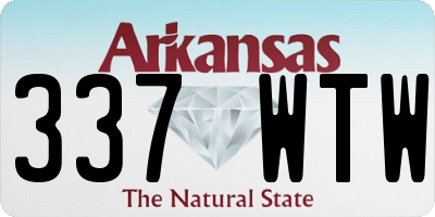 AR license plate 337WTW