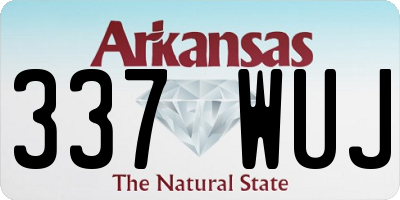 AR license plate 337WUJ