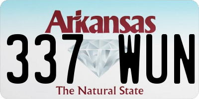 AR license plate 337WUN
