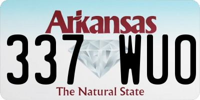 AR license plate 337WUO