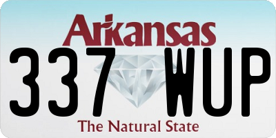 AR license plate 337WUP
