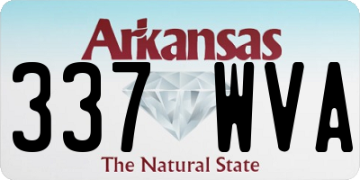 AR license plate 337WVA