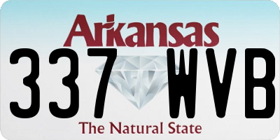 AR license plate 337WVB