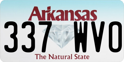AR license plate 337WVO
