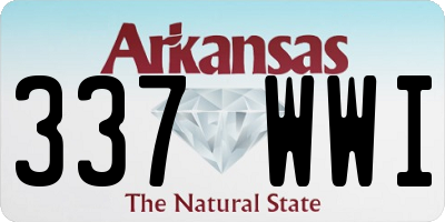 AR license plate 337WWI