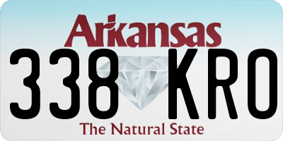 AR license plate 338KRO