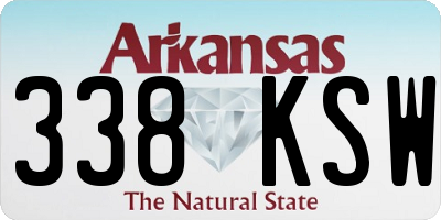 AR license plate 338KSW