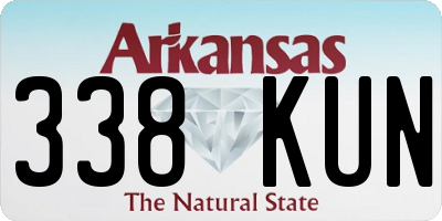 AR license plate 338KUN