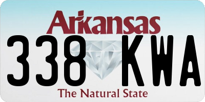 AR license plate 338KWA