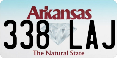 AR license plate 338LAJ