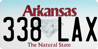 AR license plate 338LAX