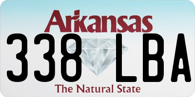 AR license plate 338LBA