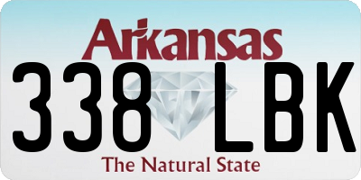 AR license plate 338LBK