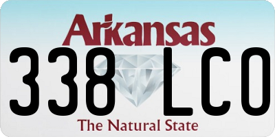 AR license plate 338LCO
