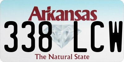 AR license plate 338LCW