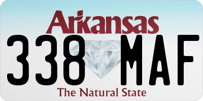AR license plate 338MAF