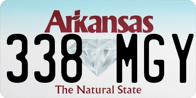 AR license plate 338MGY