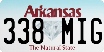 AR license plate 338MIG