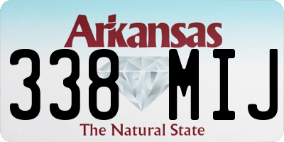 AR license plate 338MIJ