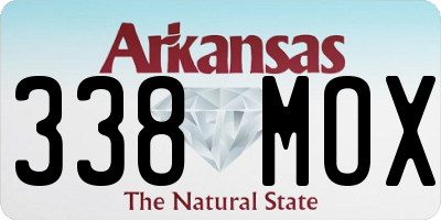 AR license plate 338MOX