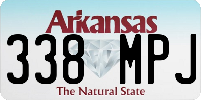 AR license plate 338MPJ