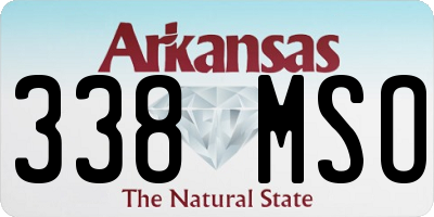 AR license plate 338MSO