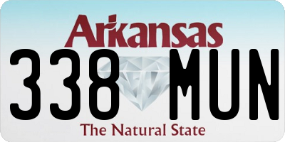AR license plate 338MUN