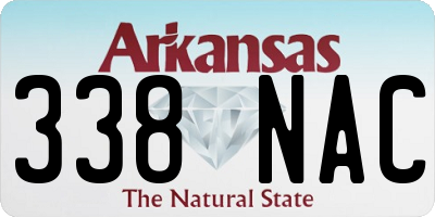 AR license plate 338NAC