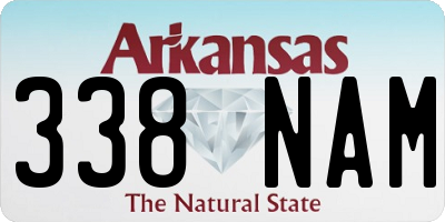 AR license plate 338NAM
