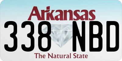 AR license plate 338NBD