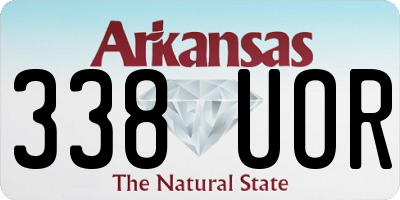 AR license plate 338UOR