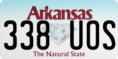 AR license plate 338UOS