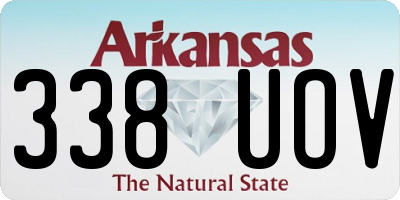 AR license plate 338UOV