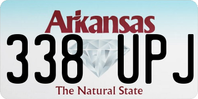 AR license plate 338UPJ