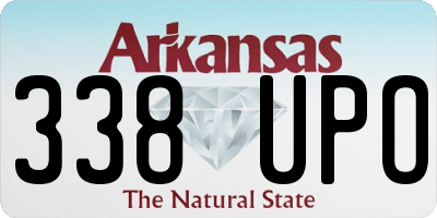 AR license plate 338UPO