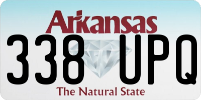 AR license plate 338UPQ