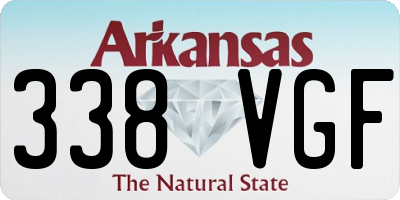 AR license plate 338VGF