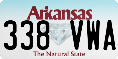 AR license plate 338VWA