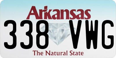 AR license plate 338VWG