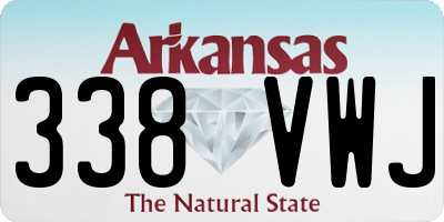 AR license plate 338VWJ