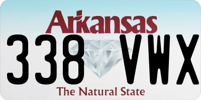 AR license plate 338VWX