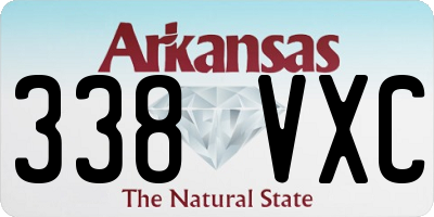 AR license plate 338VXC