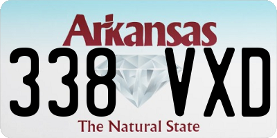 AR license plate 338VXD