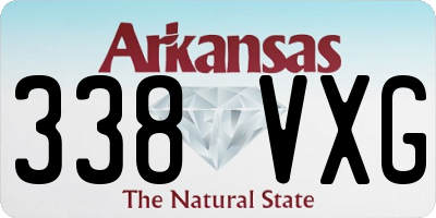 AR license plate 338VXG