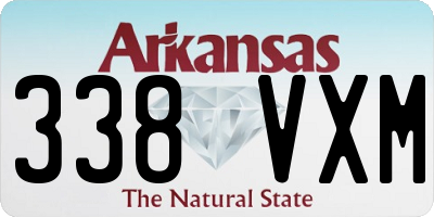 AR license plate 338VXM