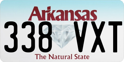AR license plate 338VXT
